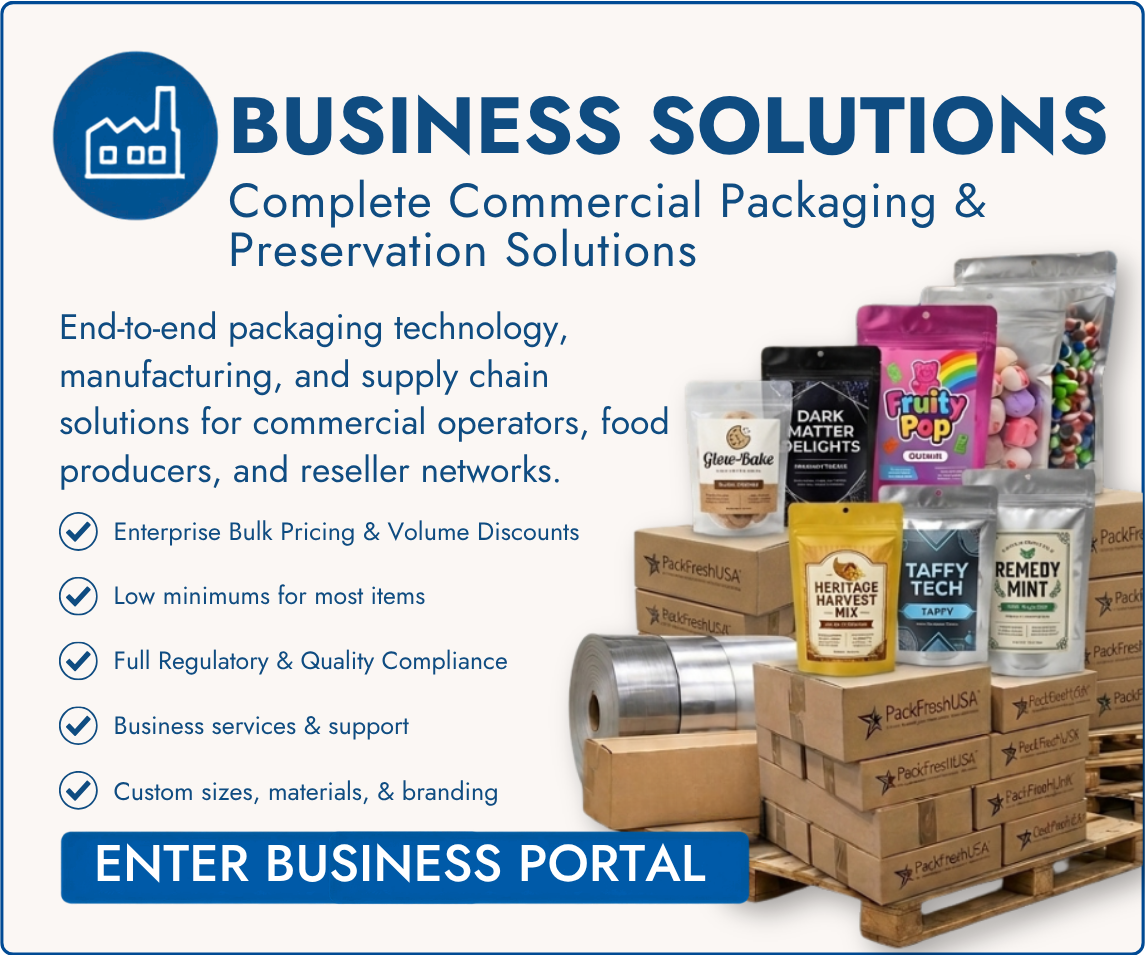 Industrial scale food storage packaging wholesale; available by the case or full pallet for B2B buyers.