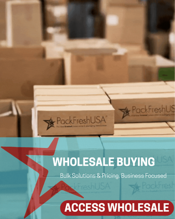 Industrial scale food storage packaging wholesale; available by the case or full pallet for B2B buyers.