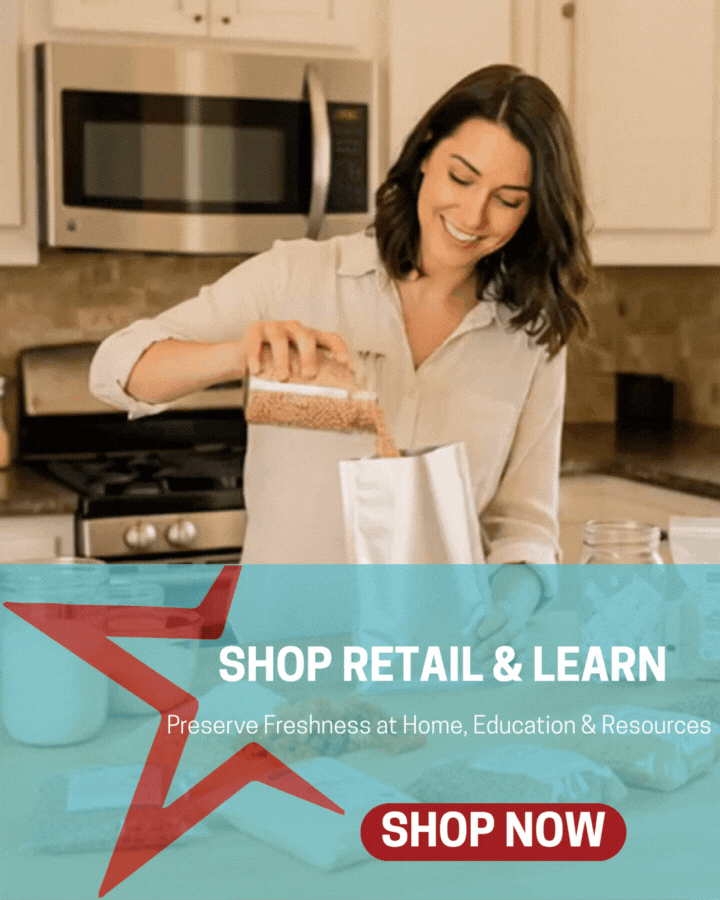 Silver Mylar bags for food packaging and heat-sealed storage pouches — Shop our retail collection.