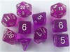 Translucent Glitter Purple 10pc Dice Set Translucent Glitter Purple 10pc Dice Set