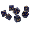 Speckled Golden Cobalt Polyhedral 7-Die Set
