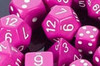 Opaque Polyhedral Dice Set Light Purple-White