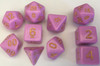 Classic Opaque 10pc Pink/Gold Dice Set