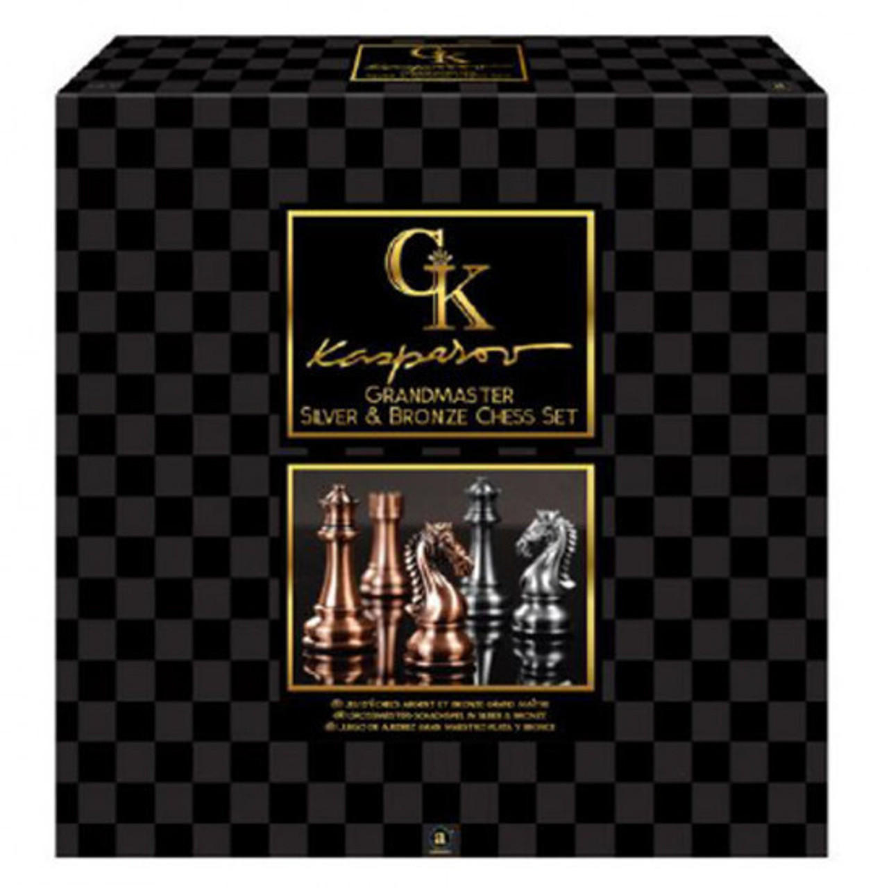 New Kasparov Grandmaster Chess Set Silver and Bronze Collectors Luxury  Edition