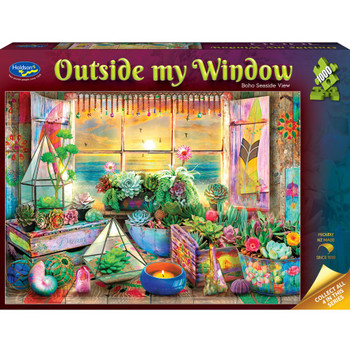 Outside my Window 1000pc Jigsaw: Boho Seaside View