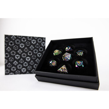 LPG Dice Set: Leadlight Dazzle Dark