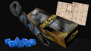 Dragon Dice Pen with Mini Dice Set and Character Sheet