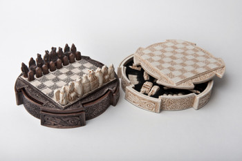 Isle of Lewis Compact Celtic Chess set