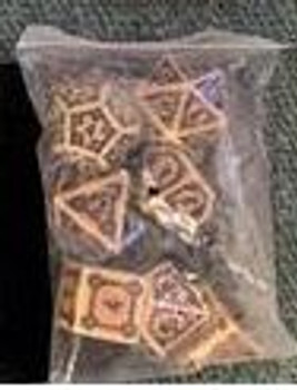 Giant Patterned Ancient 7pc Dice Set