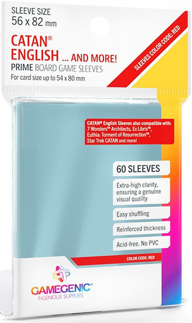 Gamegenic Board Game Sleeves: Catan - Red