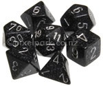 Speckled Polyhedral Dice Set Ninja