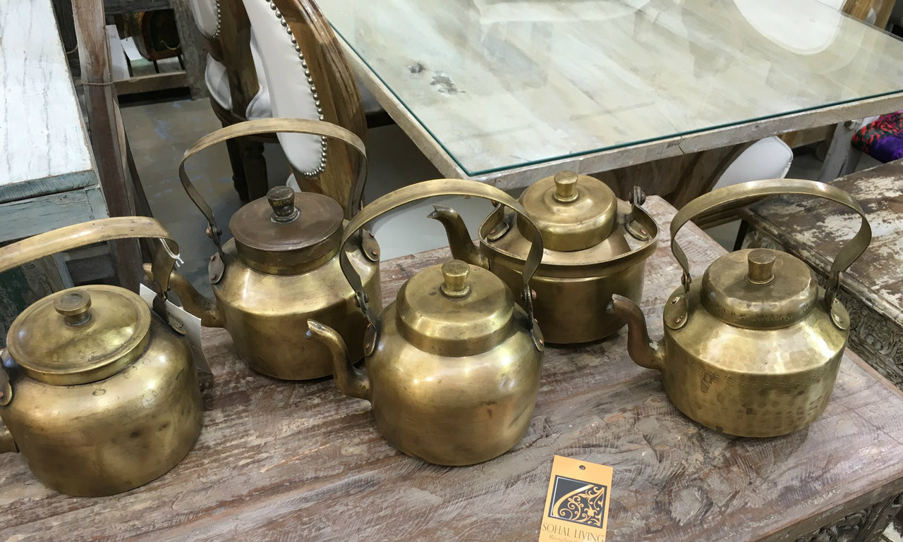 Patina Vie Vintage Brass Teapot