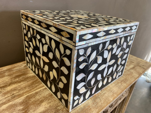 Mother of Pearl Inlay Floral Box - Large