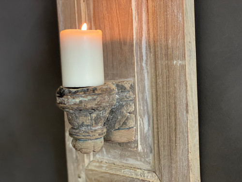 Vintage Carving Wall  Candle Holder -1