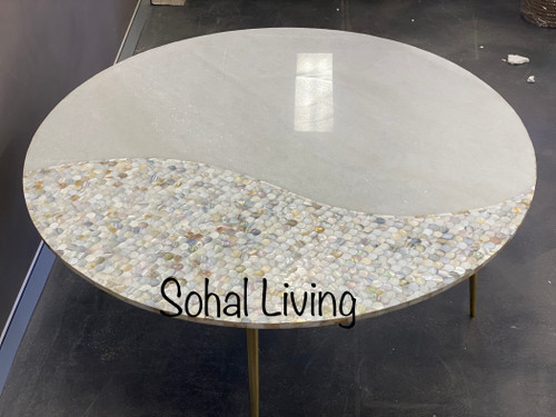 Mother of Pearl inlay Marble coffee table