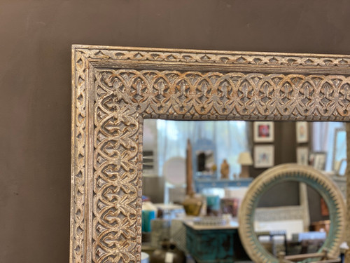 Hand Carved Mirror