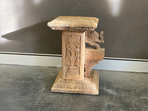Carved Elephant side table