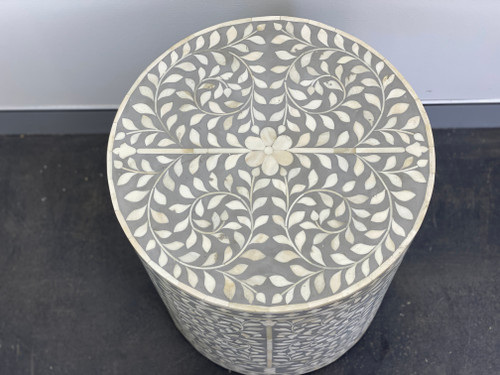 Bone Inlay Floral Round Table