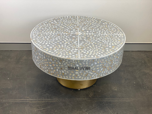 Mother of Pearl Inlay Coffee table - 80cm