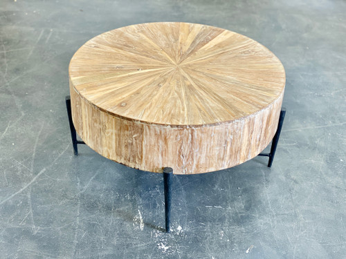 Wooden Coffee Table with iron base
