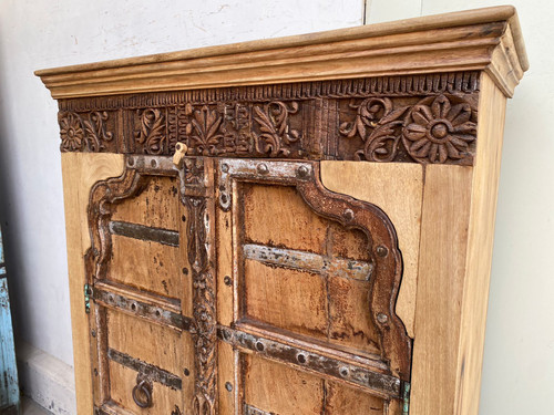 Vintage Carved Door Almirah
