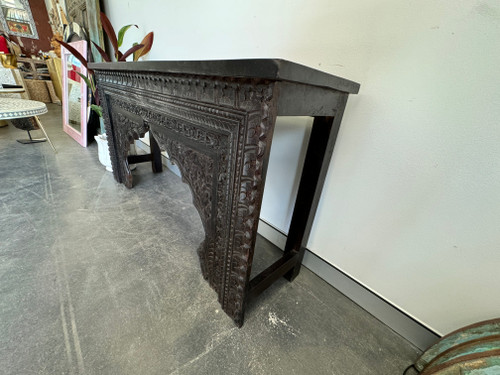 Carved Console & 3 Arch Mirror Set