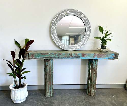 Vintage Beam and Column Console Table - Sohal Living