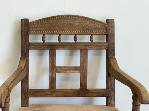 Vintage Arm Chair with Velvet Cushion -2 