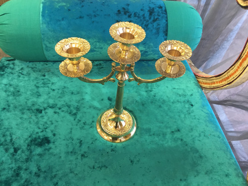 Brass  3 candle stand