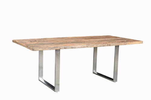 Rustic Dining Table with Steel Legs- 170 x 100