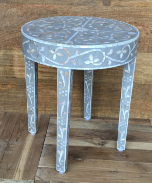 Mother of Pearl Inlay Lotus Table-1