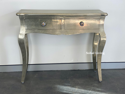 White Metal Console Table