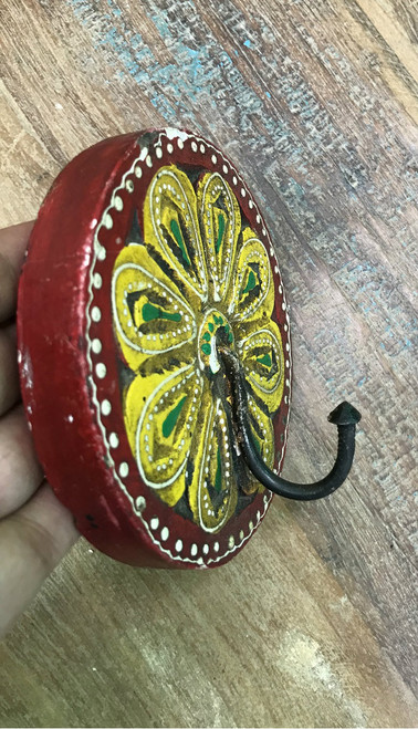 Flower wooden hook