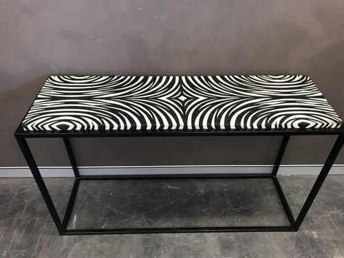 Bone Inlay Zebra Console