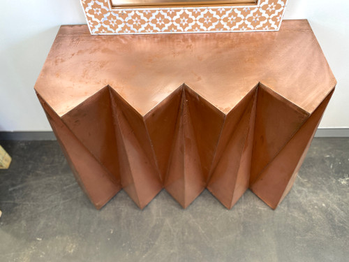 Copper Metal Console Table