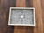 Bone Inlay Floral tray - Grey  36cm