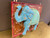 3 D Elephant Wall Hanging- Blue