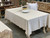 Pure Linen Table Cloth with Cutwork Border - 170 x 350cm