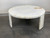 Mother of Pearl Inlay Striped Coffee Table - White