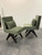 Retro Upholstered velvet Chair - Olive