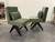 Retro Upholstered velvet Chair - Olive