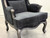 Wingback Armchair Black Velvet 