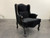 Wingback Armchair Black Velvet 
