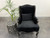 Wingback Armchair Black Velvet 