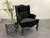 Wingback Armchair Black Velvet 