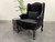 Wingback Armchair Black Velvet 