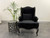 Wingback Armchair Black Velvet 