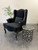 Wingback Armchair Black Velvet 