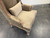 Wingback Armchair Beige Velvet 