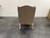 Wingback Armchair Beige Velvet 